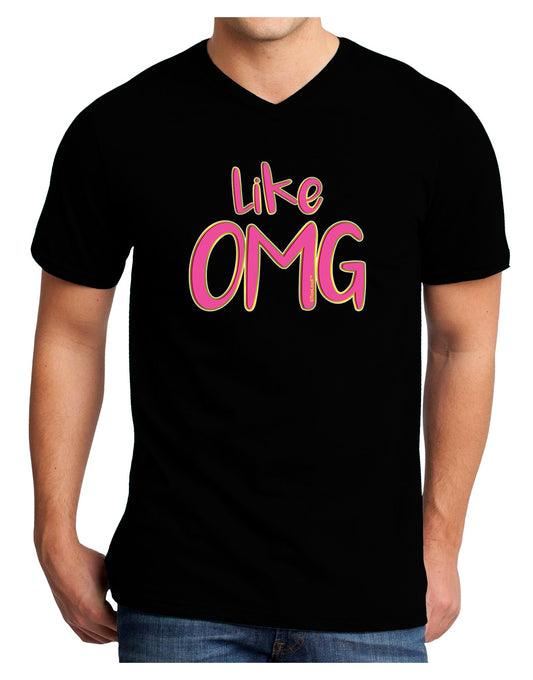 Like OMG Adult Dark V-Neck T-Shirt by TooLoud-Mens V-Neck T-Shirt-TooLoud-Black-Small-Davson Sales