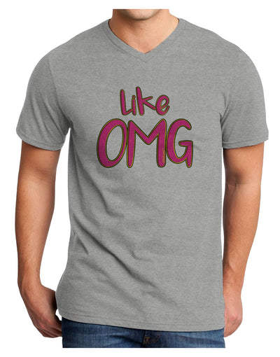 Like OMG Adult V-Neck T-shirt by TooLoud-Mens V-Neck T-Shirt-TooLoud-HeatherGray-Small-Davson Sales