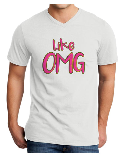 Like OMG Adult V-Neck T-shirt by TooLoud-Mens V-Neck T-Shirt-TooLoud-White-Small-Davson Sales