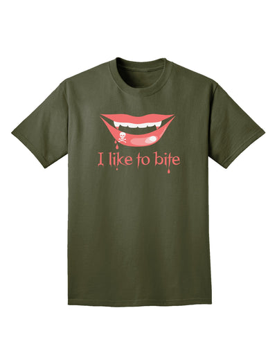 Like to Bite Adult Dark T-Shirt-Mens T-Shirt-TooLoud-Military-Green-Small-Davson Sales