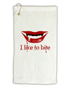 Like to Bite Micro Terry Gromet Golf Towel 16 x 25 inch-Golf Towel-TooLoud-White-Davson Sales