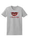 Like to Bite Womens T-Shirt-Womens T-Shirt-TooLoud-AshGray-X-Small-Davson Sales