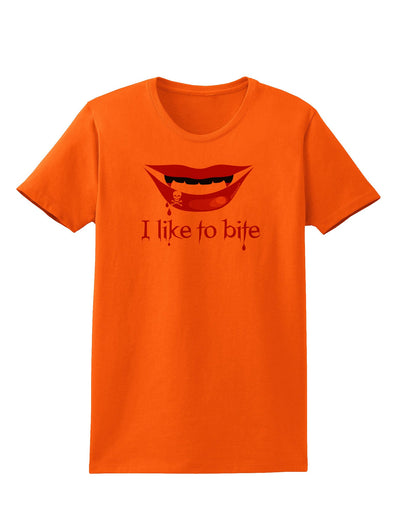 Like to Bite Womens T-Shirt-Womens T-Shirt-TooLoud-Orange-X-Small-Davson Sales