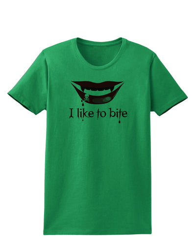 Like to Bite Womens T-Shirt-Womens T-Shirt-TooLoud-Kelly-Green-X-Small-Davson Sales