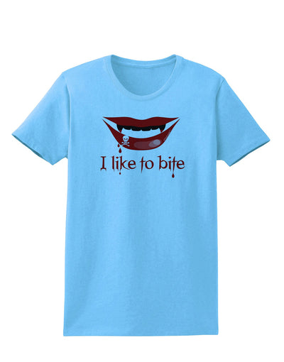 Like to Bite Womens T-Shirt-Womens T-Shirt-TooLoud-Aquatic-Blue-X-Small-Davson Sales