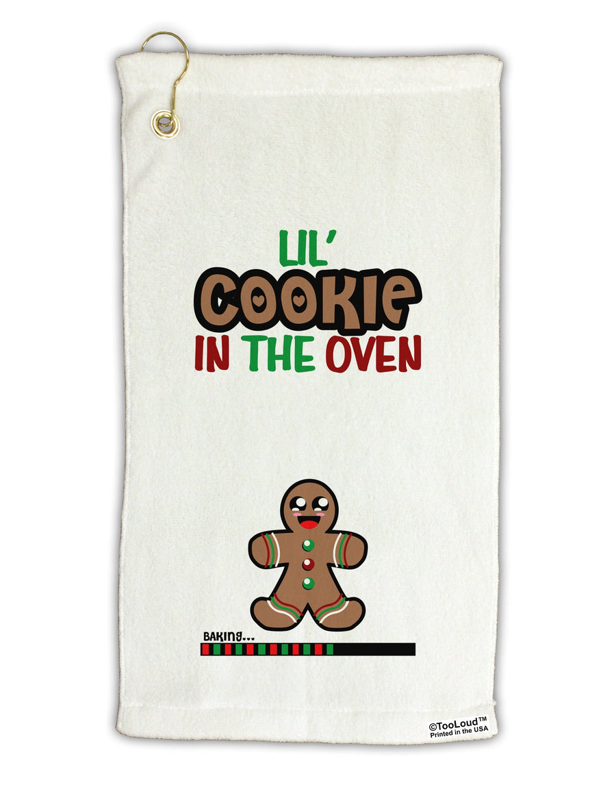 Lil Cookie In The Oven - Maternity AOP Micro Terry Gromet Golf Towel 15 x 22 Inch All Over Print-Golf Towel-TooLoud-White-Davson Sales