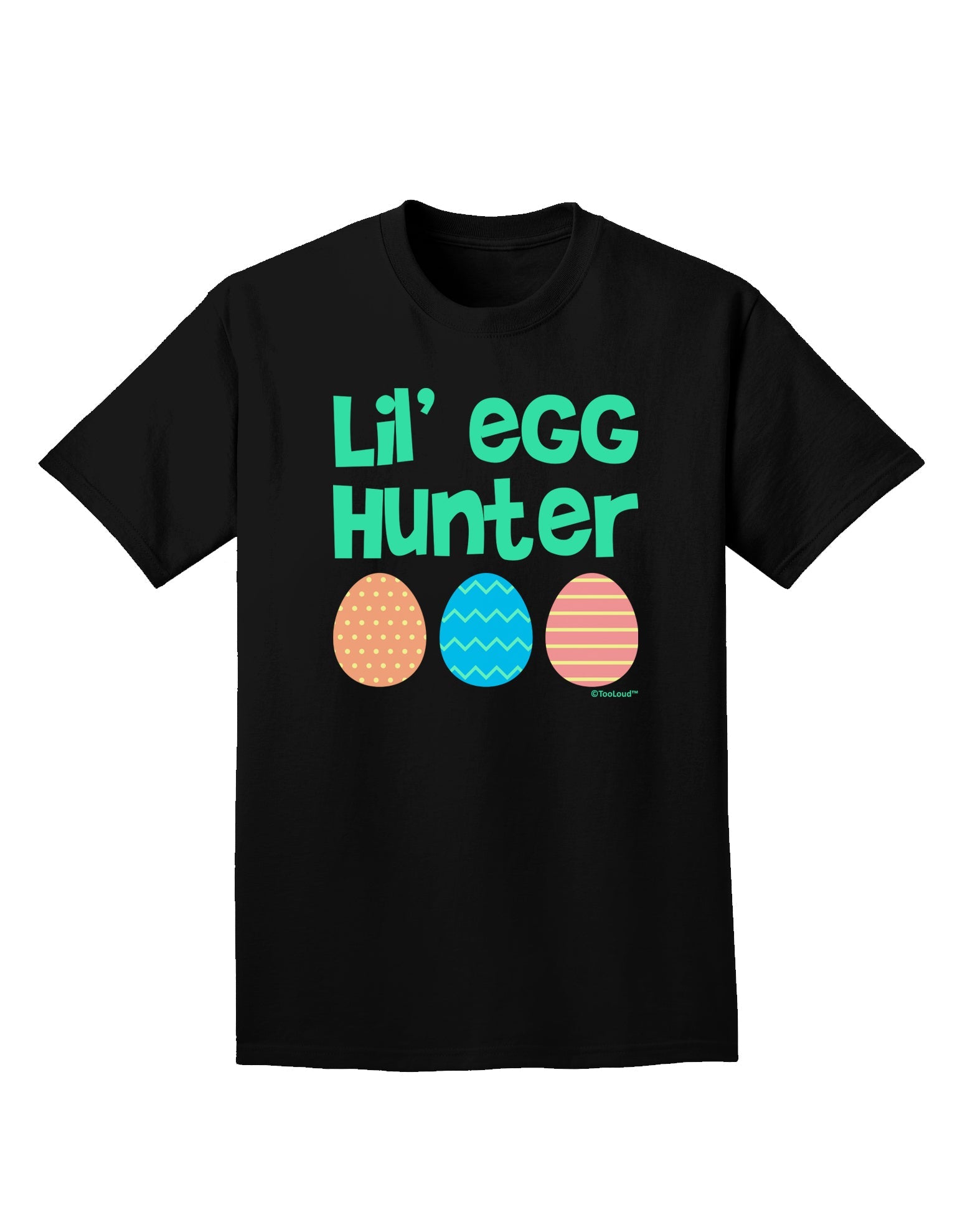Lil' Egg Hunter - Easter - Green Adult Dark T-Shirt by TooLoud-Mens T-Shirt-TooLoud-Black-Small-Davson Sales