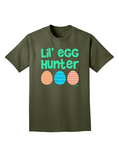 Lil' Egg Hunter - Easter - Green Adult Dark T-Shirt by TooLoud-Mens T-Shirt-TooLoud-Military-Green-Small-Davson Sales