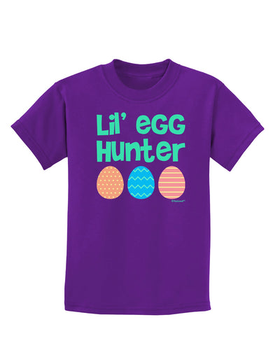 Lil' Egg Hunter - Easter - Green Childrens Dark T-Shirt by TooLoud-Childrens T-Shirt-TooLoud-Purple-X-Small-Davson Sales