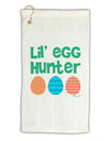 Lil' Egg Hunter - Easter - Green Micro Terry Gromet Golf Towel 16 x 25 inch by TooLoud