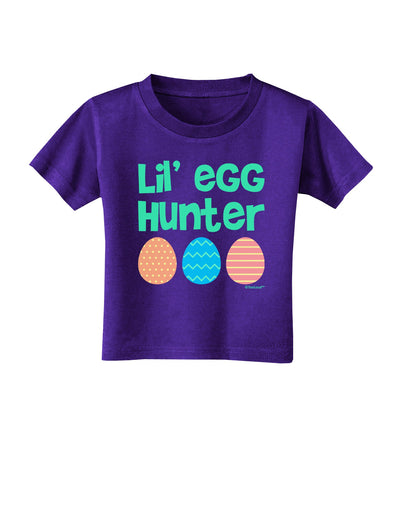 Lil' Egg Hunter - Easter - Green Toddler T-Shirt Dark by TooLoud-Toddler T-Shirt-TooLoud-Purple-2T-Davson Sales