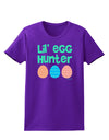 Lil' Egg Hunter - Easter - Green Womens Dark T-Shirt by TooLoud-Womens T-Shirt-TooLoud-Purple-X-Small-Davson Sales