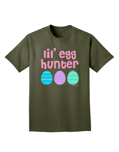 Lil' Egg Hunter - Easter - Pink Adult Dark T-Shirt by TooLoud-Mens T-Shirt-TooLoud-Military-Green-Small-Davson Sales