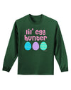 Lil' Egg Hunter - Easter - Pink Adult Long Sleeve Dark T-Shirt by TooLoud-TooLoud-Dark-Green-Small-Davson Sales