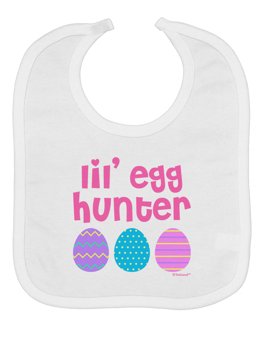 Lil' Egg Hunter - Easter - Pink Baby Bib by TooLoud