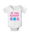 Lil' Egg Hunter - Easter - Pink Baby Romper Bodysuit by TooLoud-Baby Romper-TooLoud-White-06-Months-Davson Sales