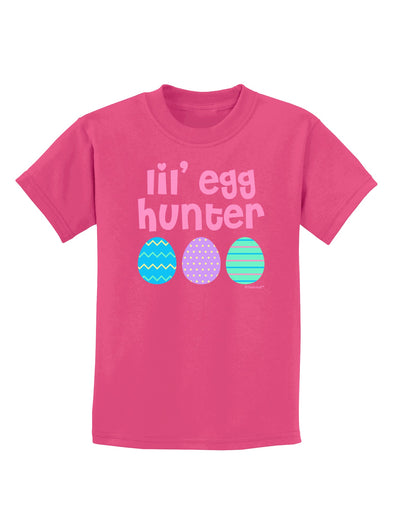 Lil' Egg Hunter - Easter - Pink Childrens Dark T-Shirt by TooLoud-Childrens T-Shirt-TooLoud-Sangria-X-Small-Davson Sales