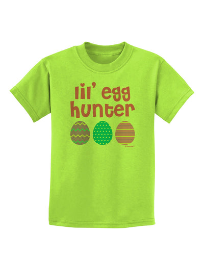 Lil' Egg Hunter - Easter - Pink Childrens T-Shirt by TooLoud-Childrens T-Shirt-TooLoud-Lime-Green-X-Small-Davson Sales