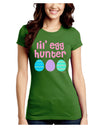 Lil' Egg Hunter - Easter - Pink Juniors Crew Dark T-Shirt by TooLoud-T-Shirts Juniors Tops-TooLoud-Kiwi-Green-Juniors Fitted X-Small-Davson Sales