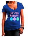 Lil' Egg Hunter - Easter - Pink Juniors V-Neck Dark T-Shirt by TooLoud-Womens V-Neck T-Shirts-TooLoud-Royal-Blue-Juniors Fitted Small-Davson Sales