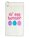 Lil' Egg Hunter - Easter - Pink Micro Terry Gromet Golf Towel 16 x 25 inch by TooLoud