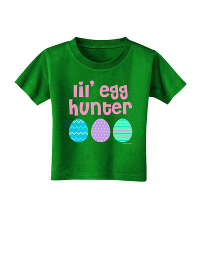 Lil' Egg Hunter - Easter - Pink Toddler T-Shirt Dark by TooLoud-Toddler T-Shirt-TooLoud-Clover-Green-2T-Davson Sales