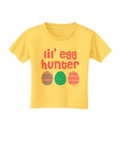 Lil' Egg Hunter - Easter - Pink Toddler T-Shirt by TooLoud-Toddler T-Shirt-TooLoud-Yellow-2T-Davson Sales