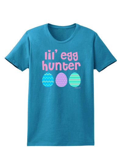 Lil' Egg Hunter - Easter - Pink Womens Dark T-Shirt by TooLoud-Womens T-Shirt-TooLoud-Turquoise-X-Small-Davson Sales