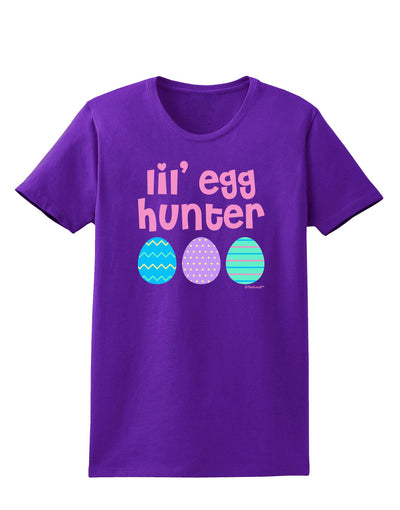 Lil' Egg Hunter - Easter - Pink Womens Dark T-Shirt by TooLoud-Womens T-Shirt-TooLoud-Purple-X-Small-Davson Sales