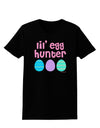 Lil' Egg Hunter - Easter - Pink Womens Dark T-Shirt by TooLoud-Womens T-Shirt-TooLoud-Black-X-Small-Davson Sales