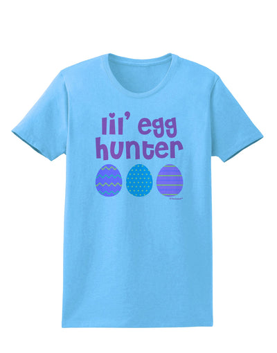 Lil' Egg Hunter - Easter - Pink Womens T-Shirt by TooLoud-Womens T-Shirt-TooLoud-Aquatic-Blue-X-Small-Davson Sales