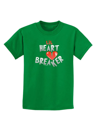 Lil Heart Breaker Childrens Dark T-Shirt-Childrens T-Shirt-TooLoud-Kelly-Green-X-Small-Davson Sales