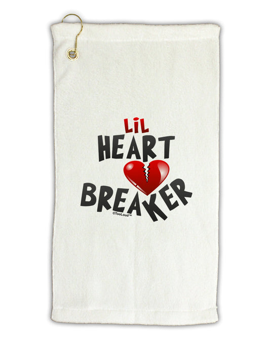Lil Heart Breaker Micro Terry Gromet Golf Towel 11"x19-Golf Towel-TooLoud-White-Davson Sales