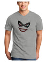 Lil Monster Mask Adult V-Neck T-shirt-Mens V-Neck T-Shirt-TooLoud-HeatherGray-Small-Davson Sales