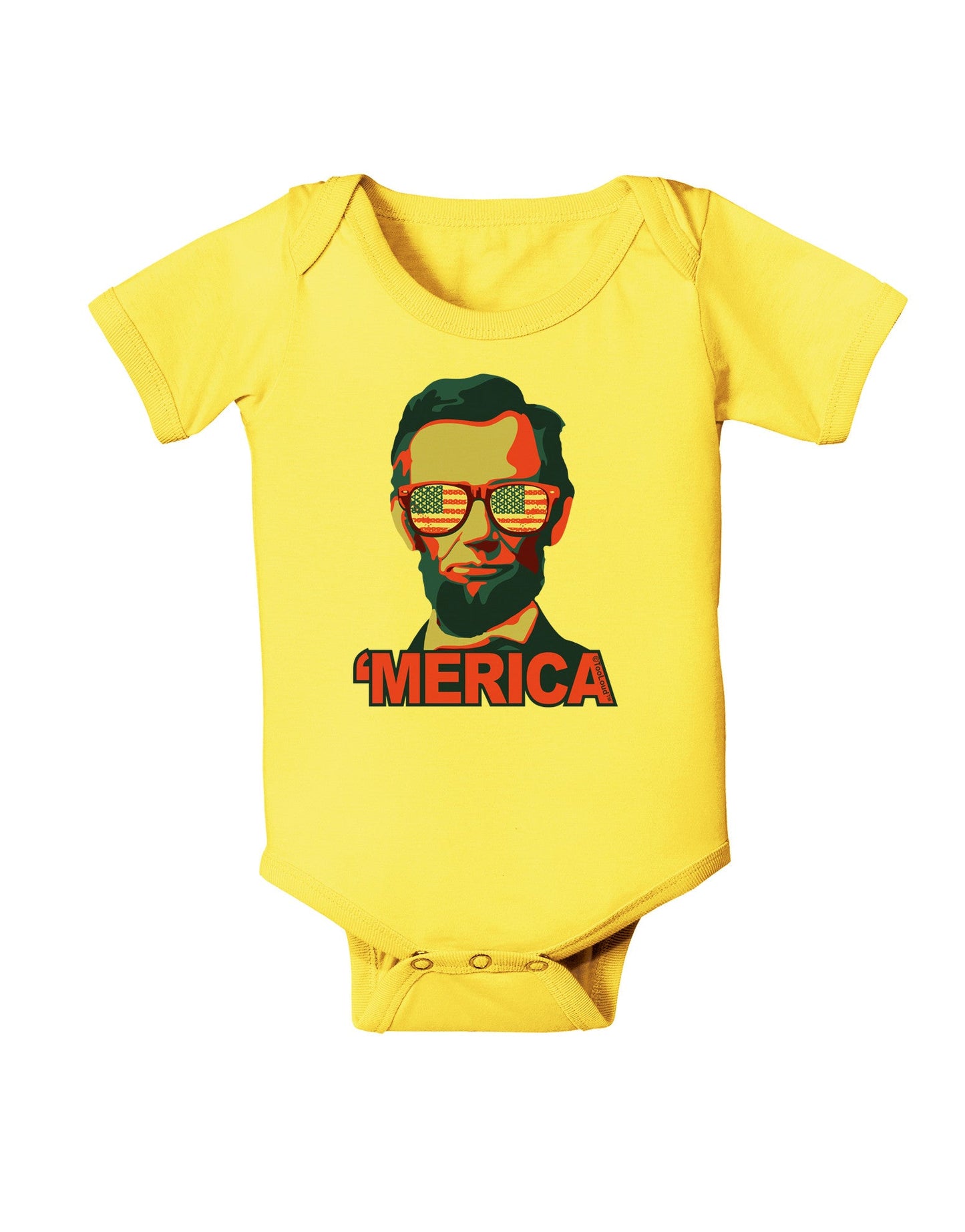 Lincoln Merica Baby Romper Bodysuit-Baby Romper-TooLoud-Yellow-06-Months-Davson Sales