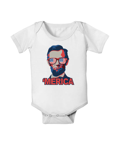 Lincoln Merica Baby Romper Bodysuit-Baby Romper-TooLoud-White-06-Months-Davson Sales