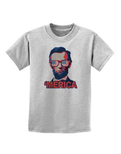 Lincoln Merica Childrens T-Shirt-Childrens T-Shirt-TooLoud-AshGray-X-Small-Davson Sales