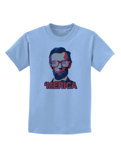 Lincoln Merica Childrens T-Shirt-Childrens T-Shirt-TooLoud-Light-Blue-X-Small-Davson Sales