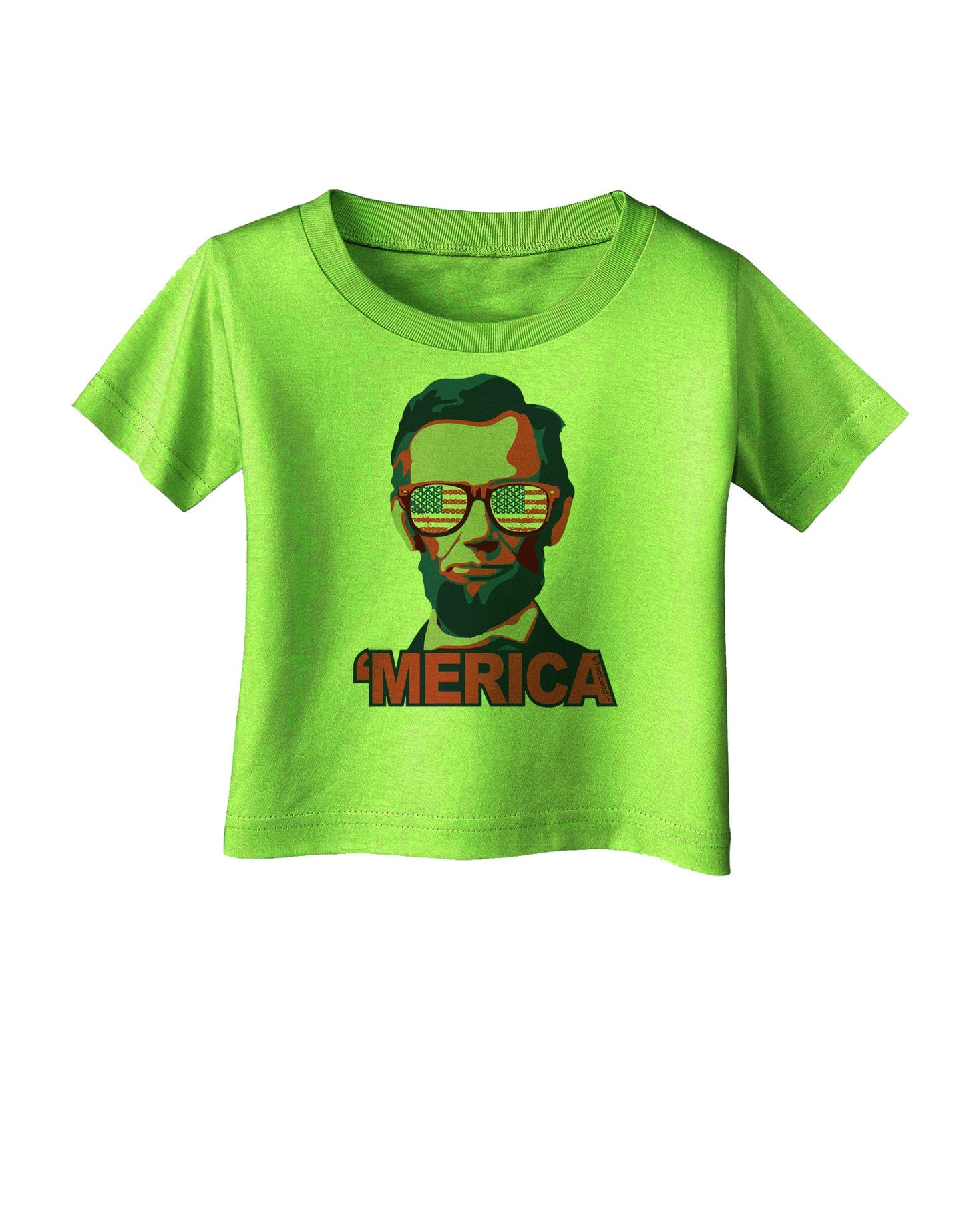 Lincoln Merica Infant T-Shirt-Infant T-Shirt-TooLoud-Lime-Green-06-Months-Davson Sales