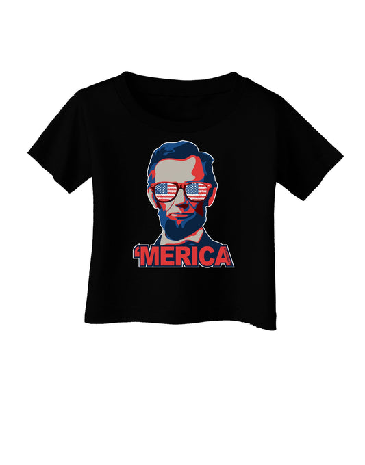 Lincoln Merica Infant T-Shirt Dark-Infant T-Shirt-TooLoud-Black-06-Months-Davson Sales