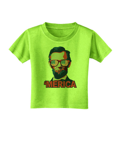 Lincoln Merica Toddler T-Shirt-Toddler T-Shirt-TooLoud-Lime-Green-2T-Davson Sales