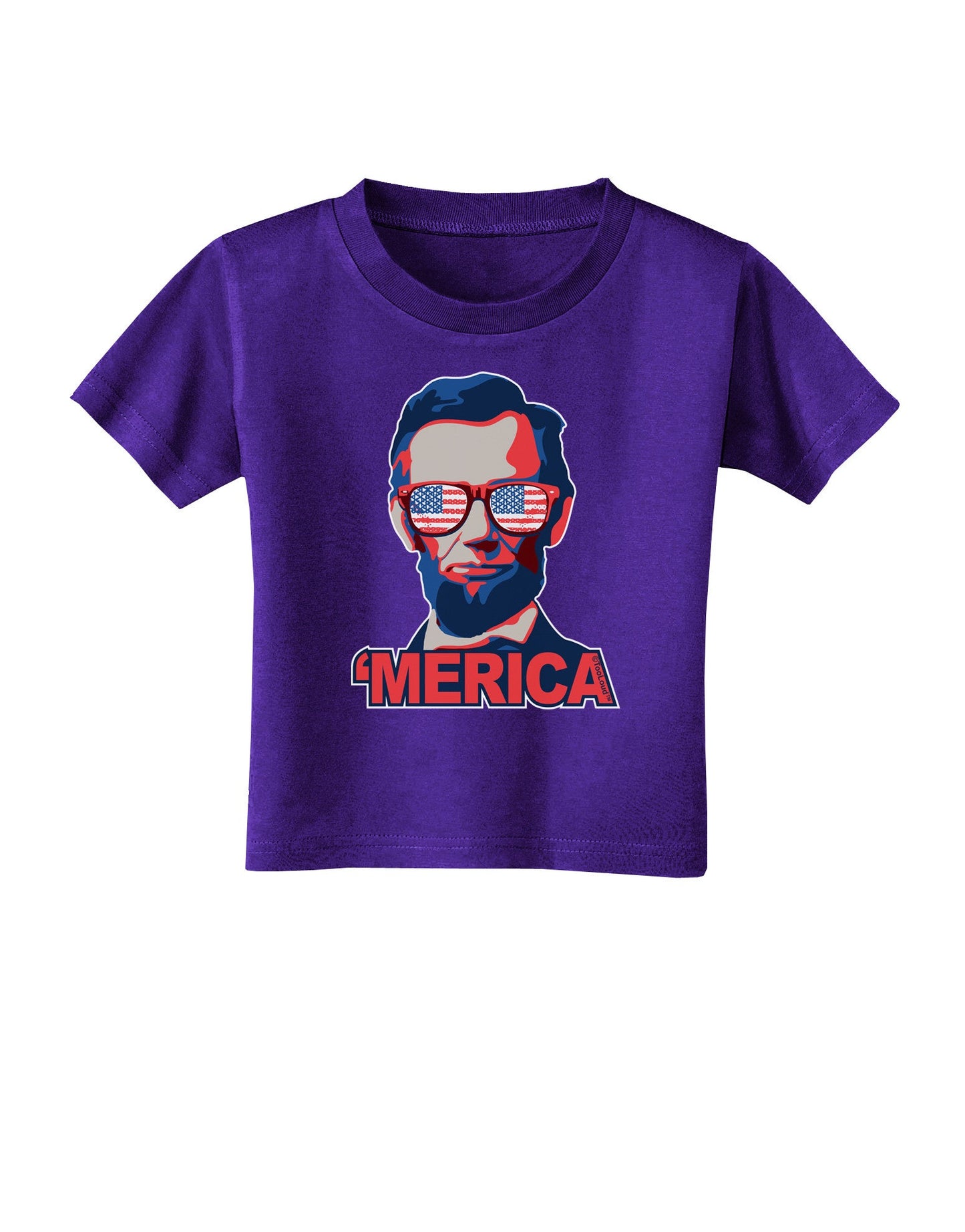 Lincoln Merica Toddler T-Shirt Dark-Toddler T-Shirt-TooLoud-Purple-2T-Davson Sales