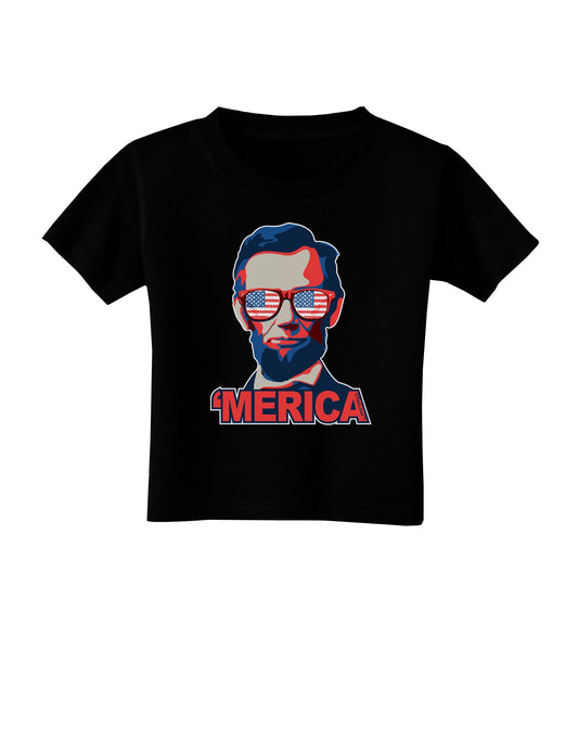 Lincoln Merica Toddler T-Shirt Dark-Toddler T-Shirt-TooLoud-Black-2T-Davson Sales