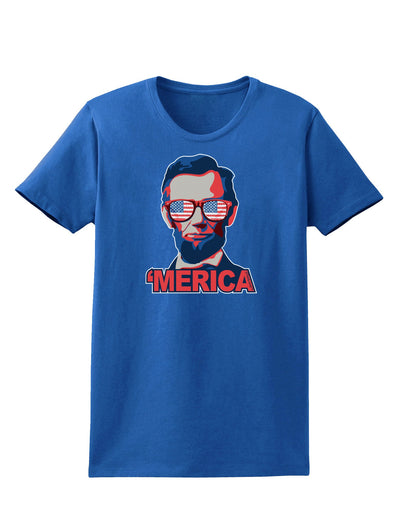 Lincoln Merica Womens Dark T-Shirt-Womens T-Shirt-TooLoud-Royal-Blue-X-Small-Davson Sales