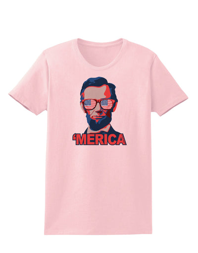 Lincoln Merica Womens T-Shirt-Womens T-Shirt-TooLoud-PalePink-X-Small-Davson Sales