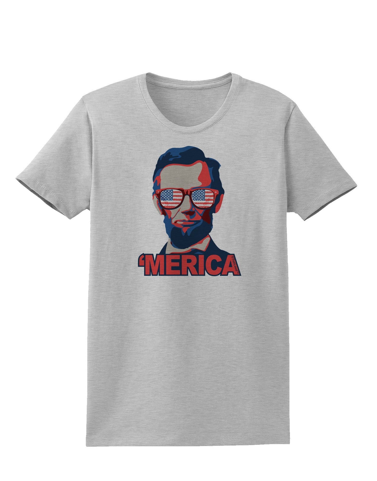 Lincoln Merica Womens T-Shirt-Womens T-Shirt-TooLoud-AshGray-X-Small-Davson Sales