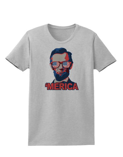 Lincoln Merica Womens T-Shirt-Womens T-Shirt-TooLoud-AshGray-X-Small-Davson Sales