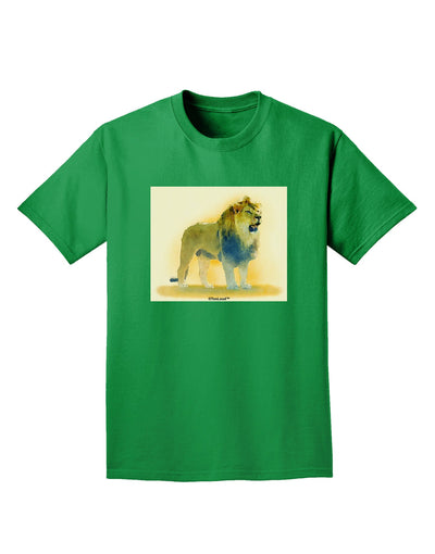 Lion Watercolor 1 Adult Dark T-Shirt-Mens T-Shirt-TooLoud-Kelly-Green-Small-Davson Sales