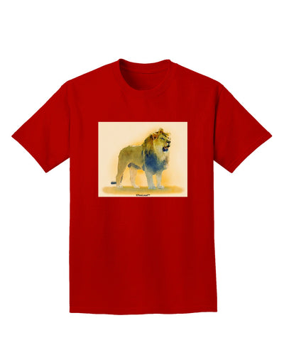 Lion Watercolor 1 Adult Dark T-Shirt-Mens T-Shirt-TooLoud-Red-Small-Davson Sales