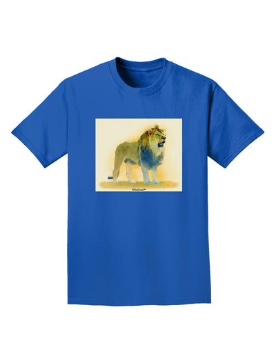 Lion Watercolor 1 Adult Dark T-Shirt-Mens T-Shirt-TooLoud-Royal-Blue-Small-Davson Sales